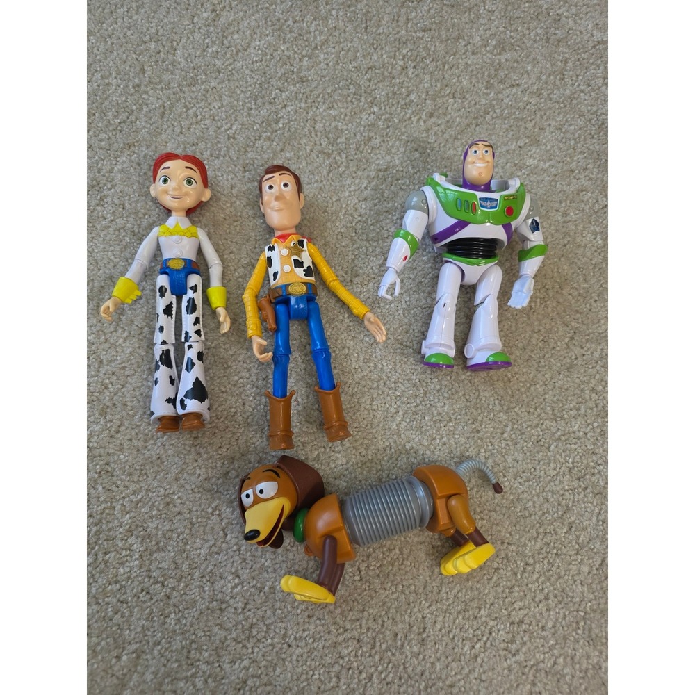 Disney Pixar Toy Story Action Figure Lot Woody Buzz Jessie Slinky Dog 7-9 inch